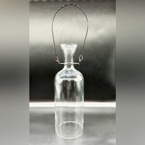 Wired Glass Bottle Home Decor Candle Holder Shade